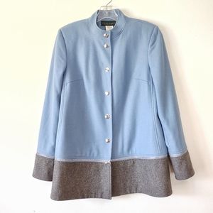 Vintage Harve Bernard Coat 8 Blue/Gray Wool Blend